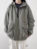 春季款【日系复古纯色连帽 套头大口袋】冲锋衣 中性风 户外机能工装外套 男女潮 商品缩略图0