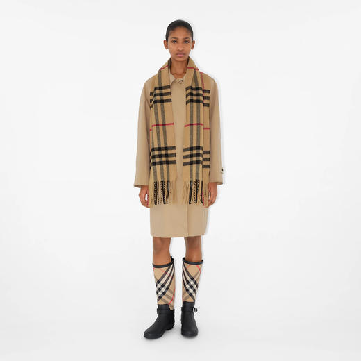 BURBERRY 巴宝莉 女士格纹羊毛羊绒混纺围巾 格子 8076997 A7026 商品图3