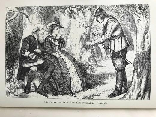 1871年 司各特《伍德斯托克》 卷首配版画插图 真皮精装32开 商品图2