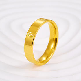 【限时克减150元】足金999 #小红书 5G黄金光面螺丝纹空心固口米字纹圈戒(厚度约1.4mm)(AG5GJZ00043)（预售产品下单后不退款不退货不换货不补差价）