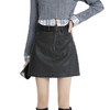 2025新款【美拉德多色皮裙 半身裙女装】小个子 显瘦高腰 a字裙包臀短裙 商品缩略图4