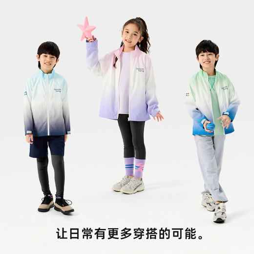 【清仓款】森林棠24春季新款童装男女童冰川渐变立领风衣外套61641126 商品图3