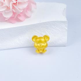 【限时7.5折】【定价黄金】足金 3D硬金鼠年生肖鼠手串(V3DSC00291)预售产品下单后不退款不退货不换货不补差价