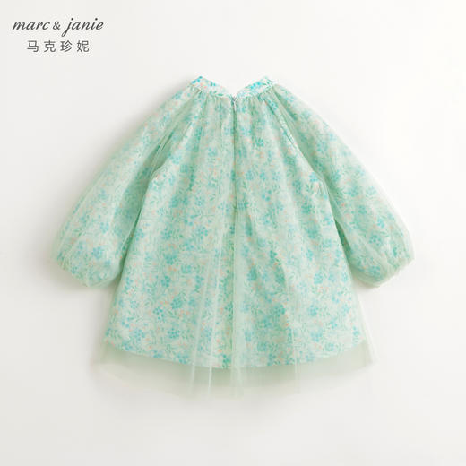 马克珍妮女童新中式A字网纱连衣裙儿童裙子2024年春装新款240102 商品图1