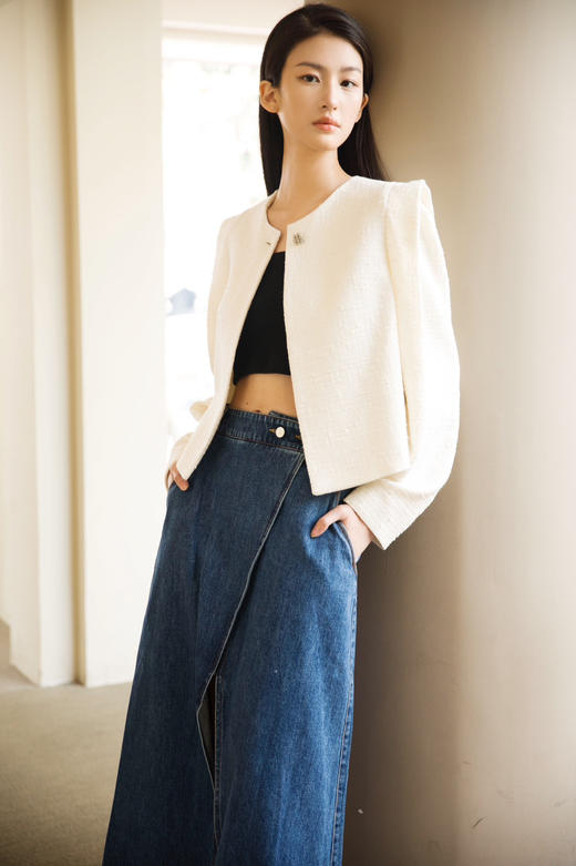 一粒扣小香风外套 商品图2