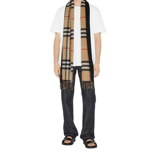 【一】BURBERRY 巴宝莉 男女通用格纹羊绒围巾 格子 8078443 A1189 商品图3