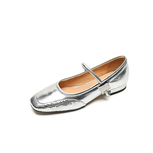 春季新款，真皮拼色浅口低跟单鞋HB-1021 商品图12