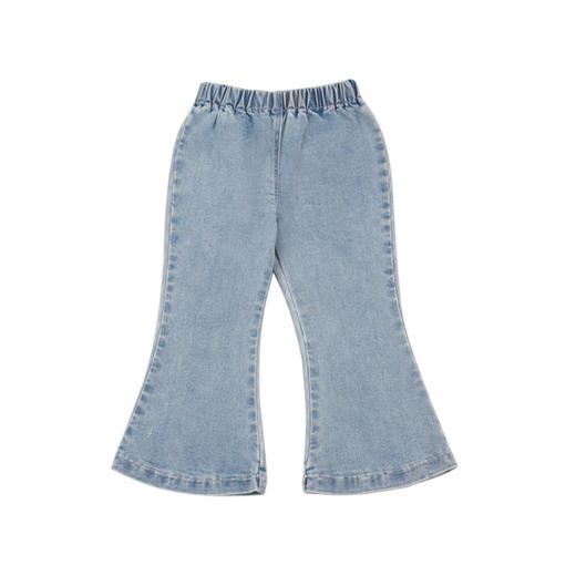 【云优选】LELEJOVE北欧风春季新款女童牛仔裤微喇软牛仔裤经典复古百搭长裤裤子 商品图4