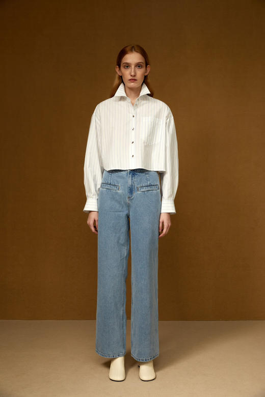 短款绣花衬衫 商品图3