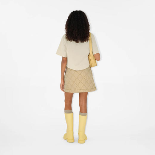 【二】BURBERRY 巴宝莉 女士马术骑士徽标贴花棉质圆领短袖T恤 米色 8083627 B7348 商品图3