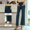 OLrain欧芮儿蓝色微喇牛仔裤女早春2024新款高腰显瘦百搭水洗长裤 商品缩略图3
