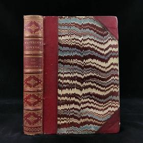 1871年 司各特《伍德斯托克》 卷首配版画插图 真皮精装32开