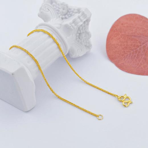 足金999.9 圆肖邦链项链(XL00014-04)补差价）预售产品下单后不退款不退货不换货不补差价 商品图1