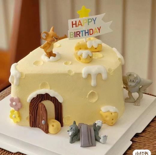 【臻品系列】---加高胚立体奶酪【猫和老鼠】蛋糕 商品图0