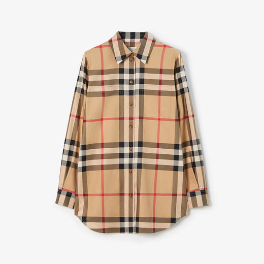 【一】BURBERRY 巴宝莉 女士格纹棉质长袖衬衫 格子 8071338 A7028 商品图0