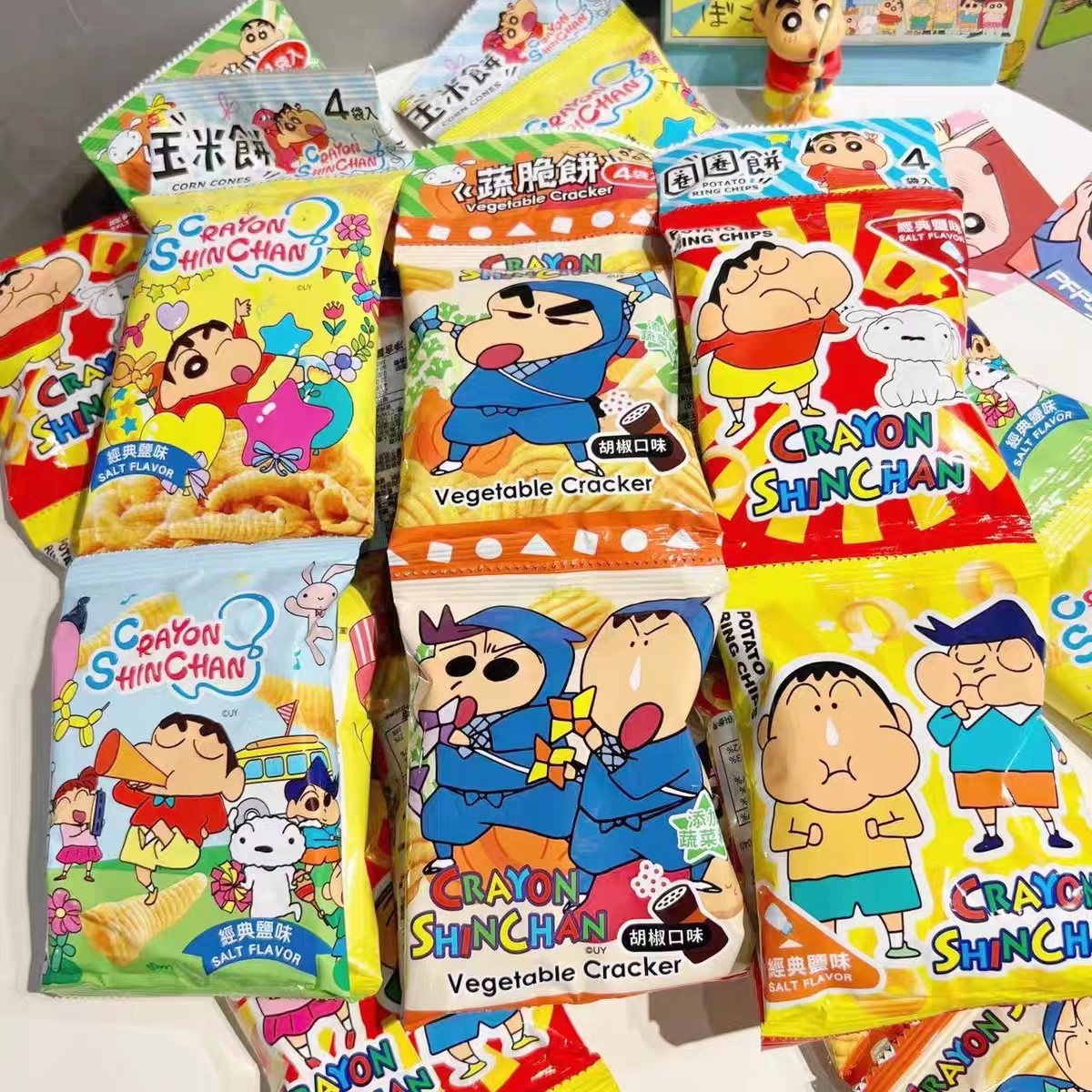 日本Sunfriend饼干4连包蜡笔小新款（三种口味）