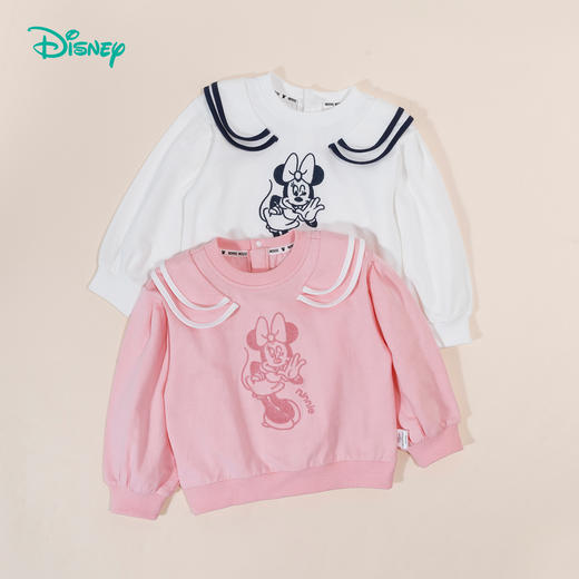 2024春季新款女童套头卫衣卡通米妮刺绣中小童内搭上衣运动服ZD1DS002
 商品图3