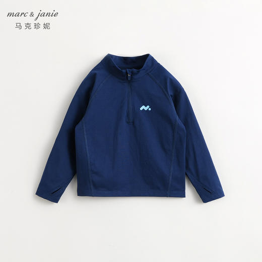 [速干防晒]马克珍妮男女童立领运动衫T恤儿童上衣春装新款240270 商品图1