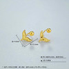 【限时克减150元】足金999 5G黄金鱼鳞鱼尾圆珠U形耳钉(AG5GES00099)（预售产品下单后不退款不退货不换货不补差价）（预售产品下单后不退款不退货不换货不补差价） 商品缩略图2