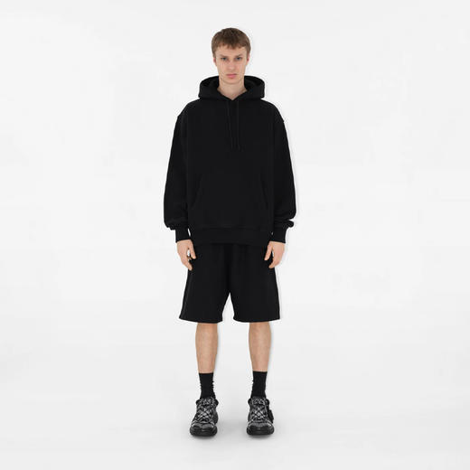 【一】BURBERRY 巴宝莉 男士马术骑士徽标贴花棉质休闲短裤 黑色 8082000 A1189 商品图1