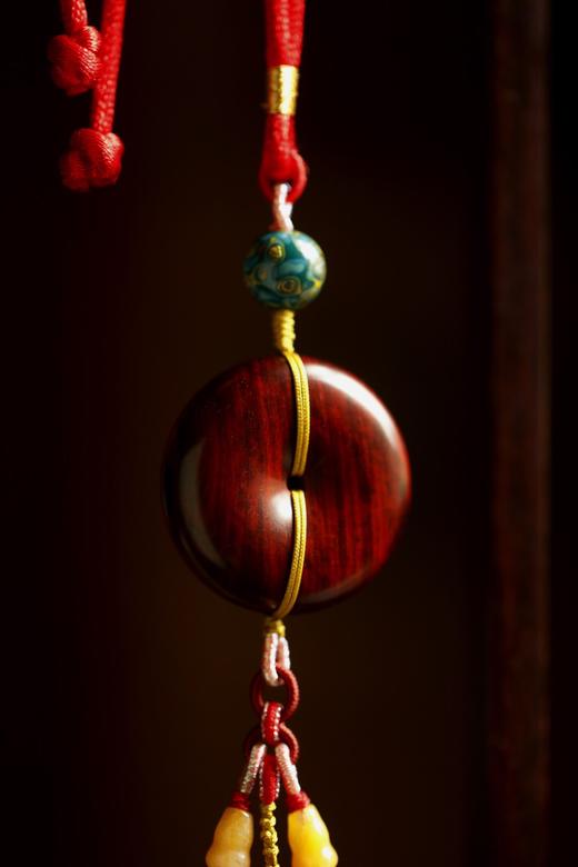 【青山特惠】精品小叶紫檀  平安扣 挂坠 车挂 s13 商品图2