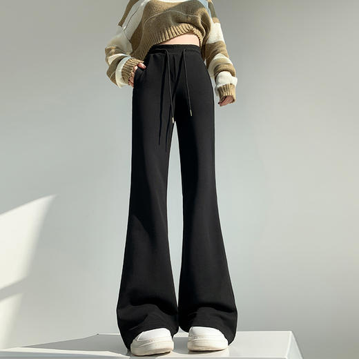 【特惠不退换】美式辣妹微喇裤女低腰显瘦运动休闲卫裤拖地裤马蹄裤  SKW-XBS-1715#【1715】 商品图2