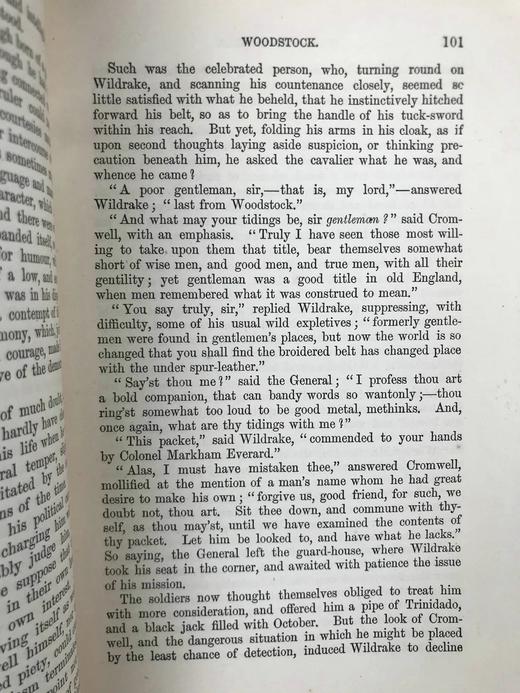 1871年 司各特《伍德斯托克》 卷首配版画插图 真皮精装32开 商品图5