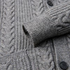 27DKTD8303【复古麻花】罗蒙秋冬经典针织开衫男士外套男厚实保暖针织衫男士毛衣男 商品缩略图6