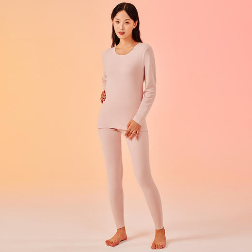 I‘d爱帝女式无痕裁双面磨绒锁温蓄热保暖内衣套装 商品图4