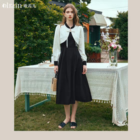 OLrain欧芮儿时尚套装女早春2024新款新中式气质高级感连衣裙套装