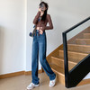 早春新款【直筒裤牛女仔裤女 修身百搭】弹力显瘦 烟管时尚小裤腿裤 商品缩略图0