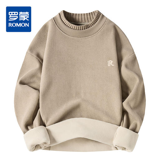 【海藻纹】罗蒙假两件一件过冬加绒卫衣男秋冬款男士卫衣加绒男款卫衣 商品图0