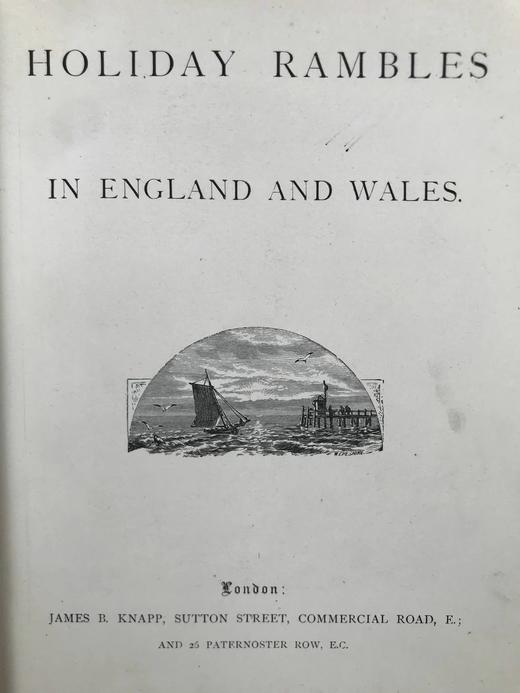 约19世纪后期 英格兰与威尔士的假期漫游 数十幅精美插图 漆布精装大32开 商品图3