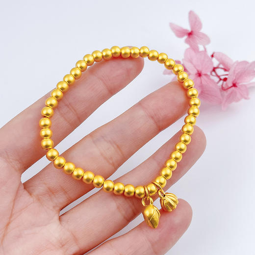 【限时克减150元】足金 #两世欢 #小红书 3D硬金弹力绳两世欢手串 (周长约17-18cm)(V3DSC00315)补差价）预售产品下单后不退款不退货不换货不补差价 商品图2