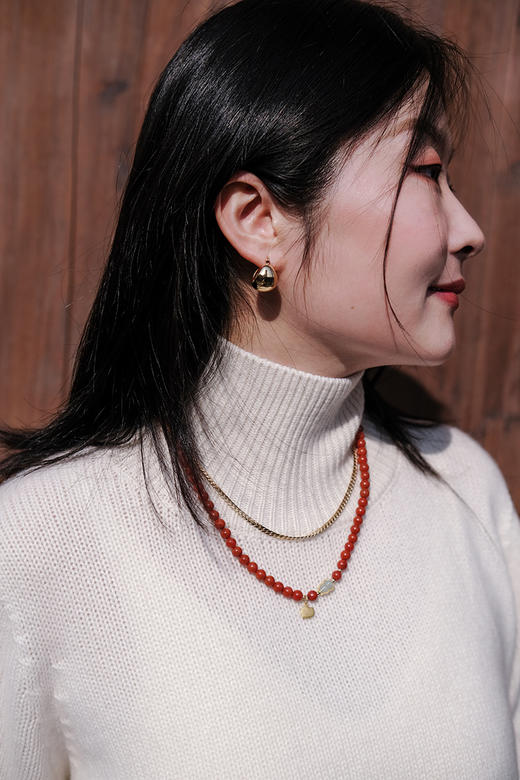 南红项链+手链 花花团du家设计定制款！新年吉祥如意 色正醇美 满色温润肉感 冬戴暖玉提气色温润养心 佩戴显白典雅时髦 分享给热爱中国传统文化姐妹，本命年/新年礼物寓意美好仪式感满满！ 商品图7