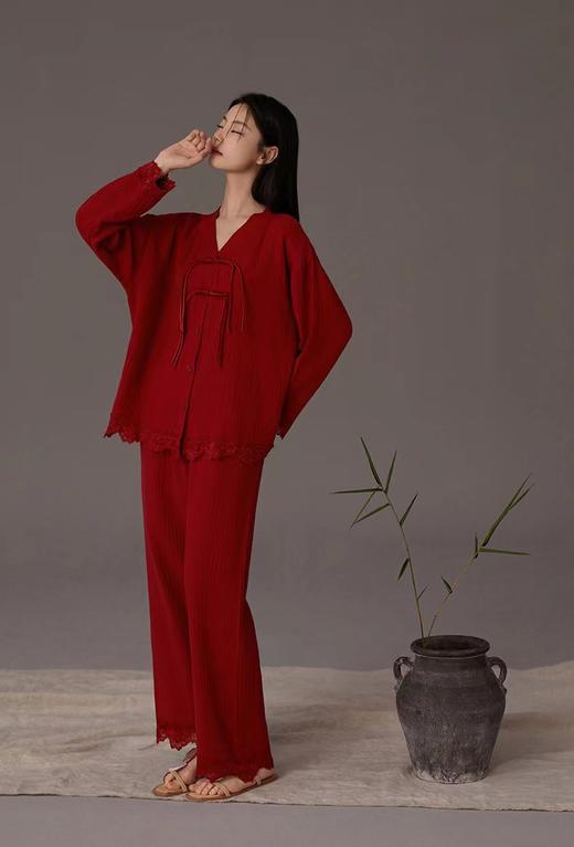 中国红棉纱家居服 商品图0