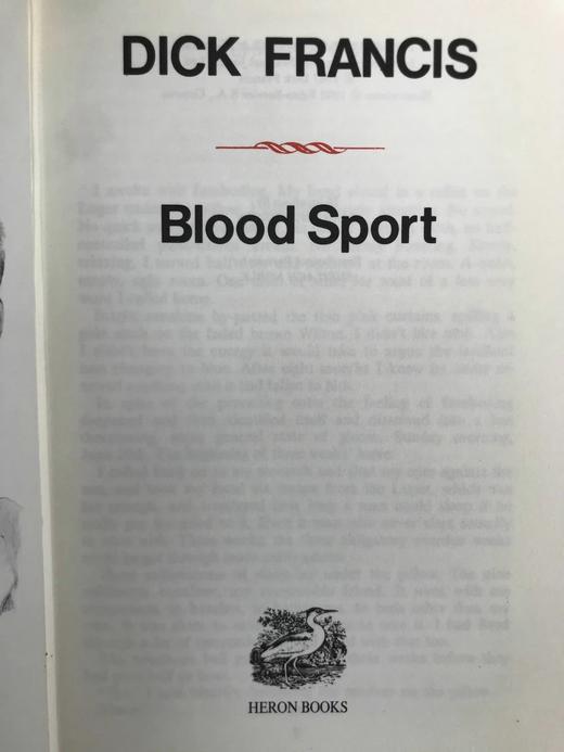 迪克·弗朗西斯《血腥运动》 4幅插图 苍鹭出版社复古精装本 商品图2