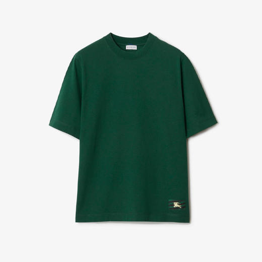 【一】BURBERRY 巴宝莉 女士马术骑士徽标棉质圆领短袖T恤 绿色 8079884 B8636 商品图0