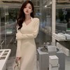2025年春装【新款针织连衣裙子 女茶歇法式】打底毛衣 包臀修身 针织衫长裙 商品缩略图5