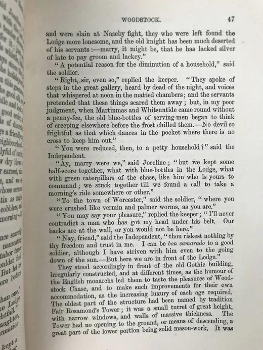 1871年 司各特《伍德斯托克》 卷首配版画插图 真皮精装32开 商品图4
