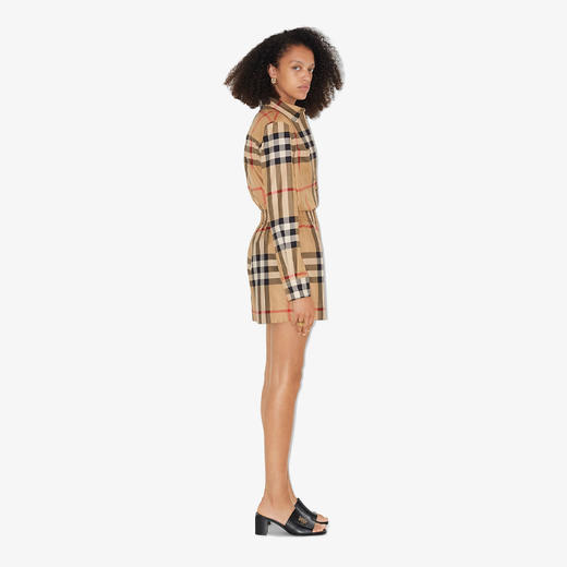 【一】BURBERRY 巴宝莉 女士格纹棉质休闲短裤 格子 8071091 A7028 商品图2