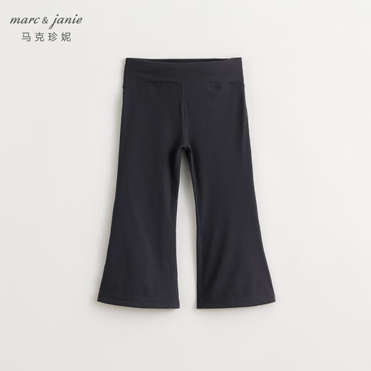 马克珍妮女童弹力罗纹运动瑜伽喇叭裤儿童裤子2024春夏新款240279 商品图2
