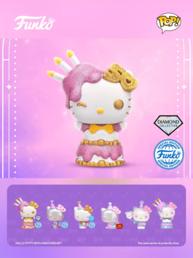 【抽奖专用】FUNKO 凯蒂猫 50周年 闪粉限定款