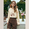OLrain欧芮儿美式复古卫衣女早春2024新款设计感宽松圆领T恤上衣 商品缩略图1