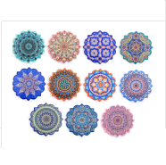 10cm曼陀罗花纹八角杯垫