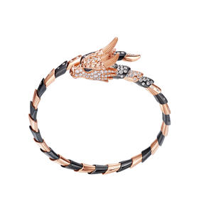 ［东方有境］18K金镶钻手镯 #生肖龙 #御乾