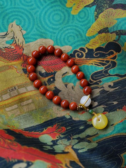 南红项链+手链 花花团du家设计定制款！新年吉祥如意 色正醇美 满色温润肉感 冬戴暖玉提气色温润养心 佩戴显白典雅时髦 分享给热爱中国传统文化姐妹，本命年/新年礼物寓意美好仪式感满满！ 商品图13