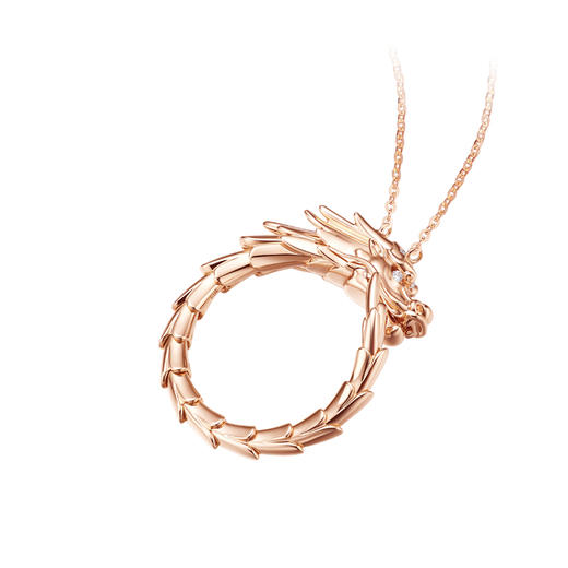 ［东方有境］18K金镶钻项链 #生肖龙 #御乾 商品图1