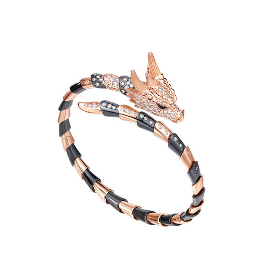 ［东方有境］18K金镶钻手镯 #生肖龙 #御乾 商品图1