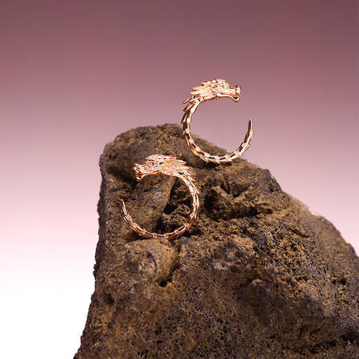 ［东方有境］18K金镶钻耳饰 #生肖龙 #御乾 商品图3